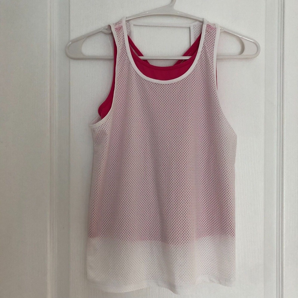 Ideology Womens Medium Mesh Tank Top Pink Sports Bra 2 Piece Set 100163767GR NEW